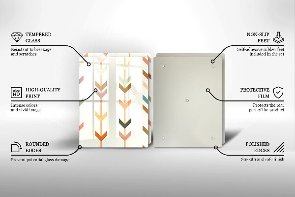 Tocător sticlă Elemente geometrice