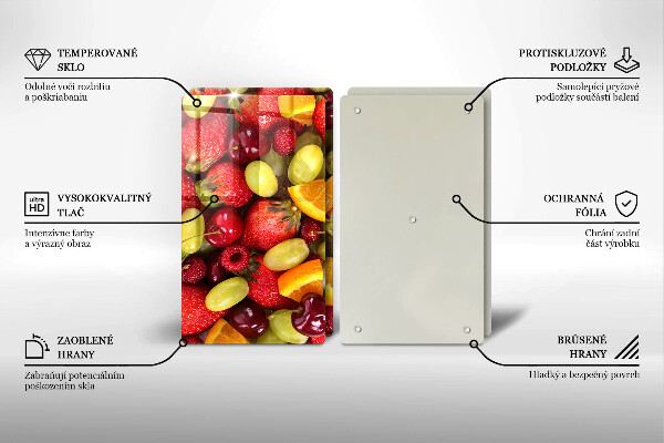 Tocător sticlă Fructe de vară