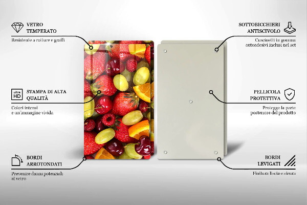 Tocător sticlă Fructe de vară