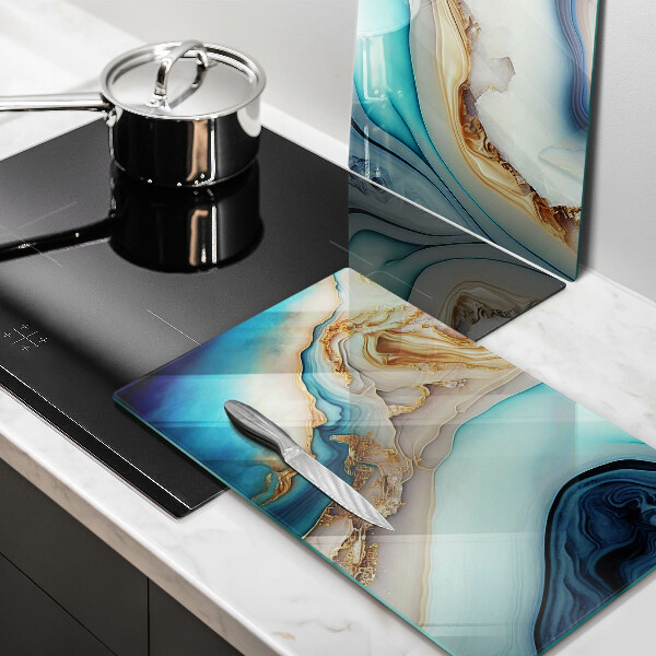 Tocător sticlă Marmură multicoloră