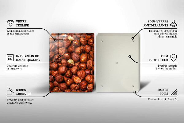 Tocător sticlă Alune de padure