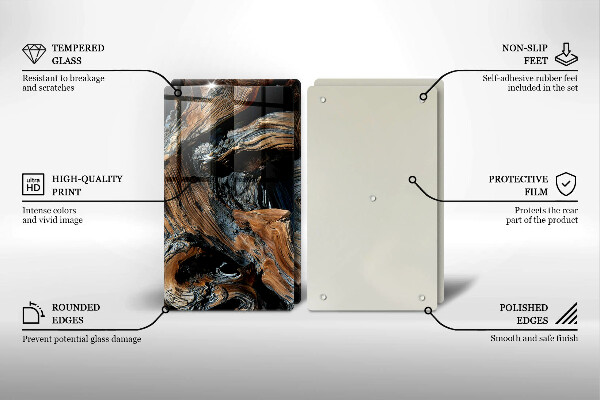 Tocător sticlă Model abstract