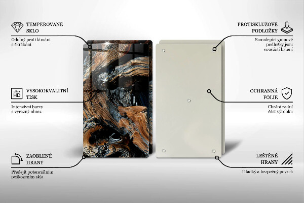 Tocător sticlă Model abstract