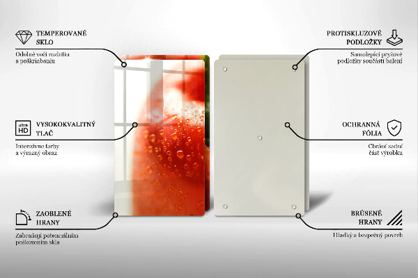 Tocător sticlă Ardei roşu