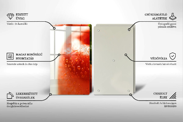 Tocător sticlă Ardei roşu