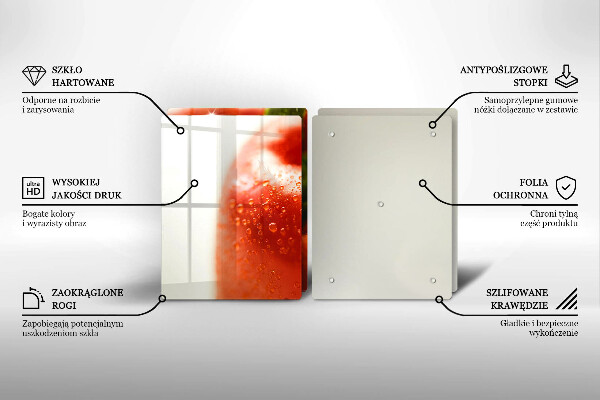 Tocător sticlă Ardei roşu