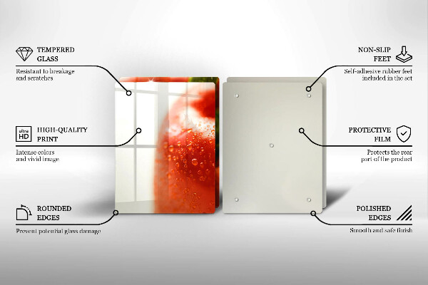 Tocător sticlă Ardei roşu