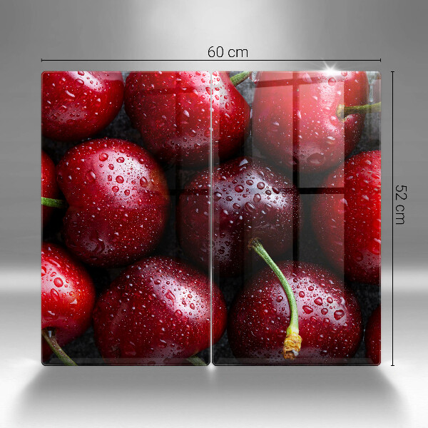 Tocător sticlă Prim-plan cu cireșe