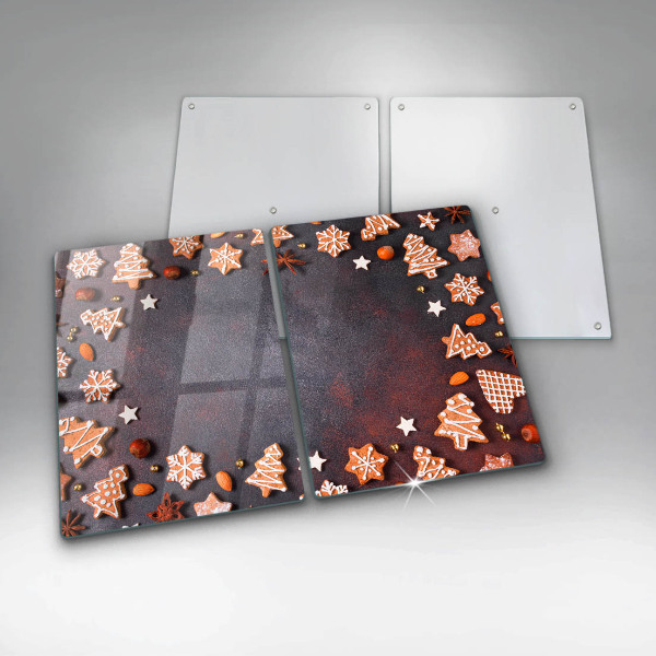 Tocător sticlă Crăciun turtă dulce