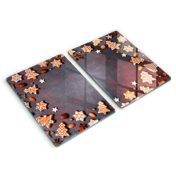 Tocător sticlă Crăciun turtă dulce