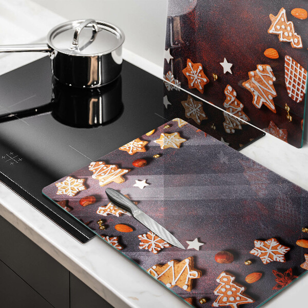 Tocător sticlă Crăciun turtă dulce