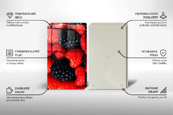 Tocător sticlă Zmeura si murele