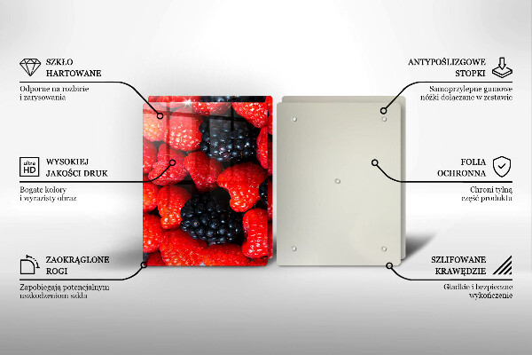 Tocător sticlă Zmeura si murele