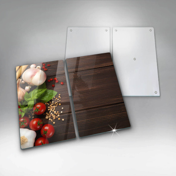 Tocător sticlă Legume pe masă