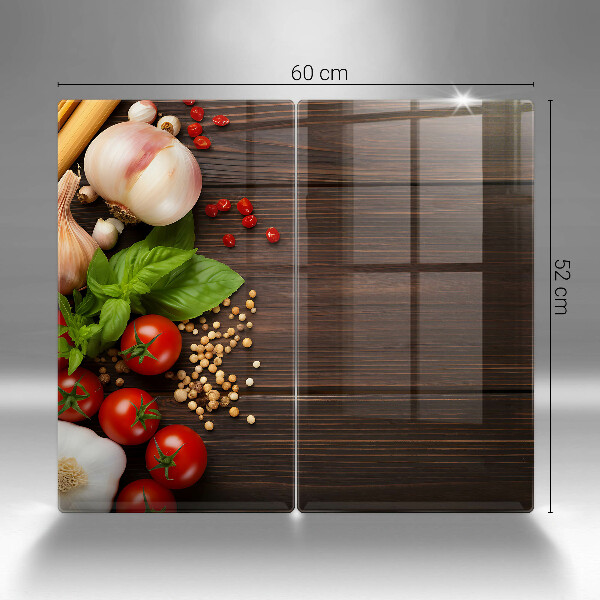 Tocător sticlă Legume pe masă