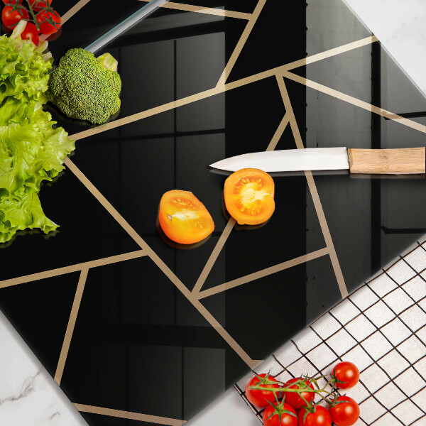 Tocător sticlă Abstracția neagră