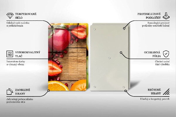 Tocător sticlă Fructe proaspete