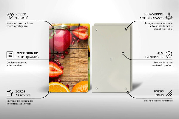 Tocător sticlă Fructe proaspete