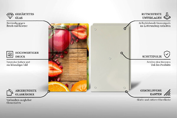 Tocător sticlă Fructe proaspete