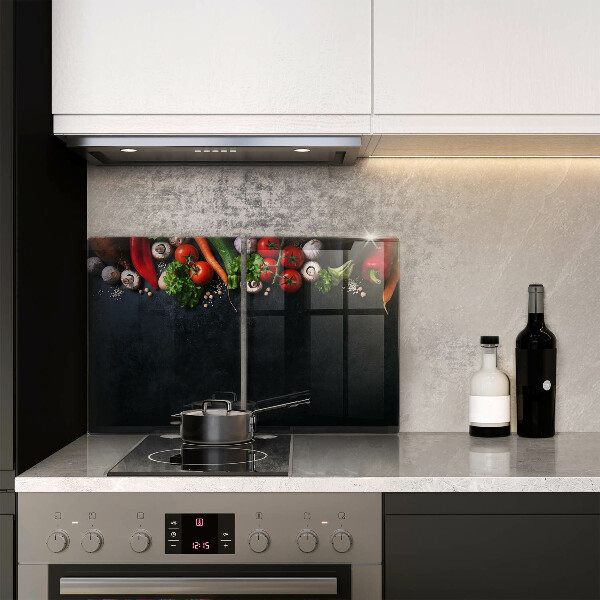 Tocător sticlă Legume colorate