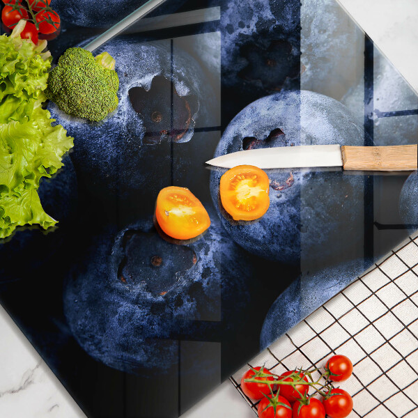 Tocător sticlă Prim-plan cu fructe de padure