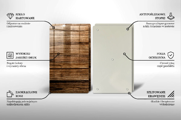 Tocător sticlă Textura lemnului