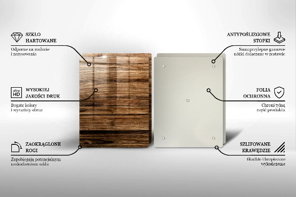 Tocător sticlă Textura lemnului