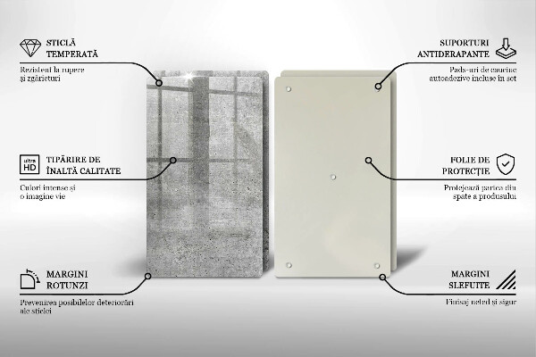 Tocător de bucătărie Textura de beton