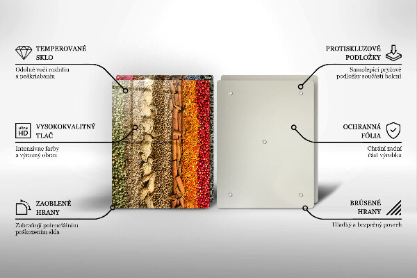 Tocător sticlă Condimente colorate