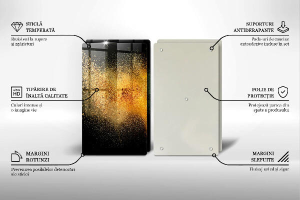 Tocător sticlă Condimente colorate