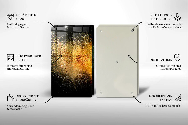 Tocător sticlă Condimente colorate