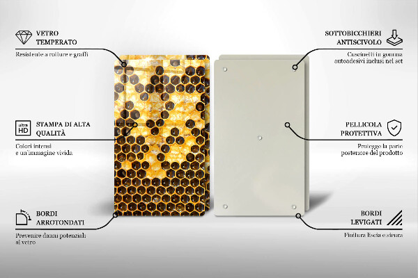 Tocător sticlă Fagure de miere