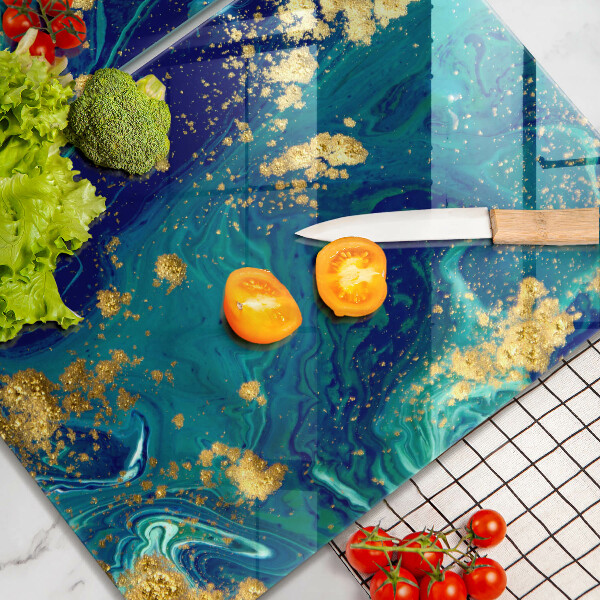 Tocător de bucătărie Abstracție cu aur