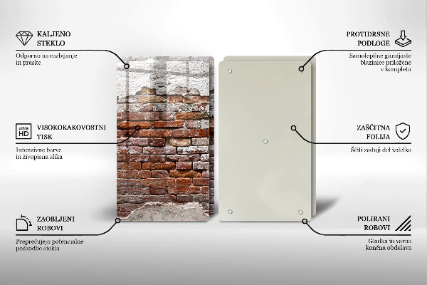 Tocător de bucătărie Zid vechi de cărămidă și beton