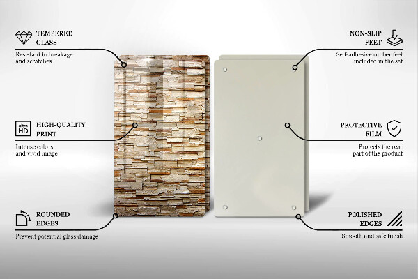 Tocător de bucătărie Textura pietrelor decorative