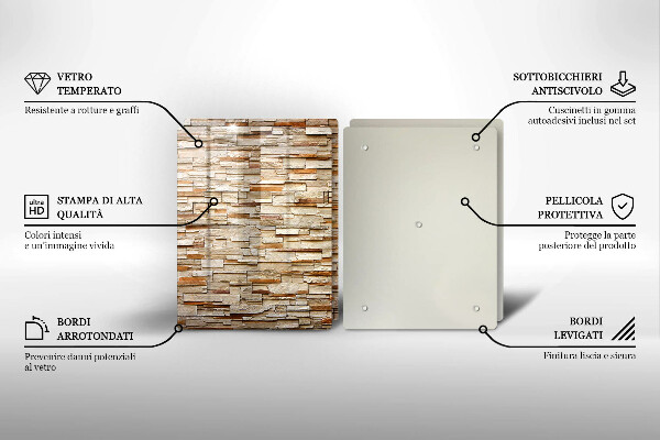 Tocător de bucătărie Textura pietrelor decorative