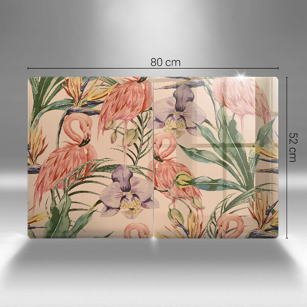 Tocător de bucătărie Ilustrație cu flamingo