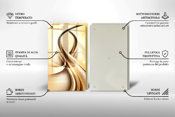 Tocător de bucătărie Abstracția fumului