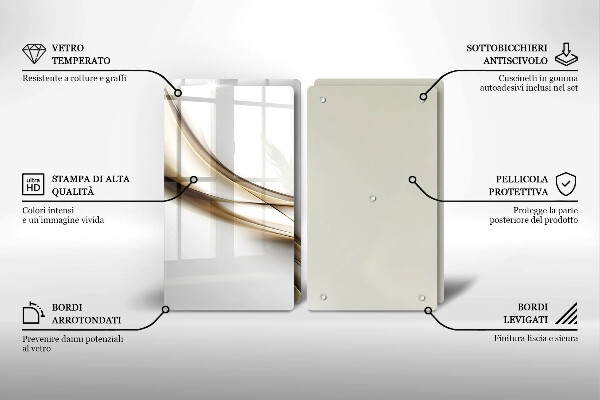 Tocător de bucătărie Abstracția liniilor moi