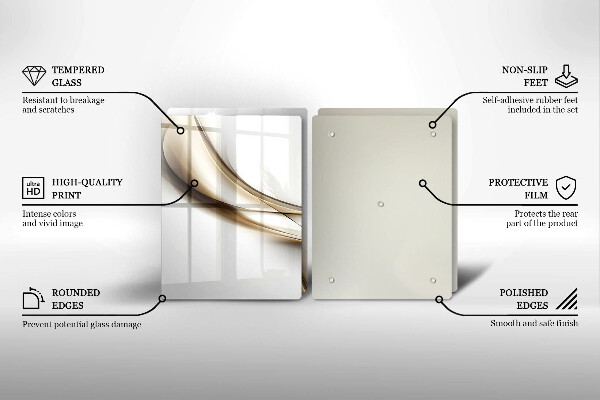 Tocător de bucătărie Abstracția liniilor moi