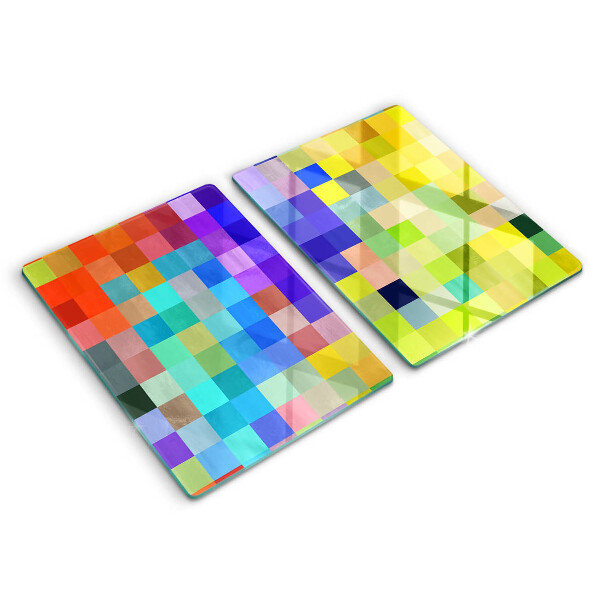 Tocător de bucătărie Pătrate de pixeli colorate