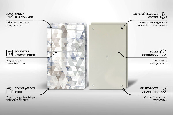 Tocător de bucătărie Model de triunghiuri