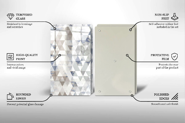 Tocător de bucătărie Model de triunghiuri