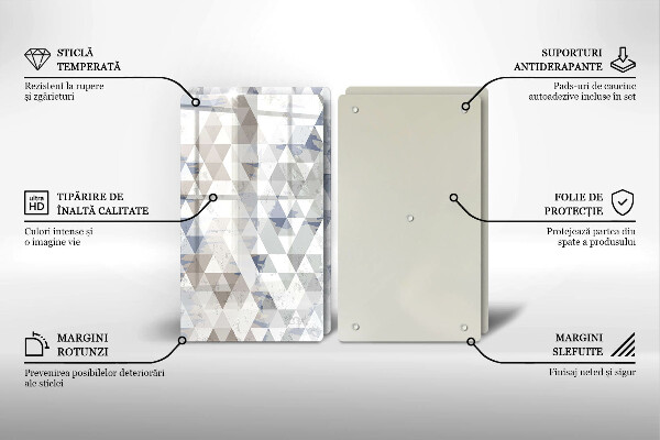 Tocător de bucătărie Model de triunghiuri