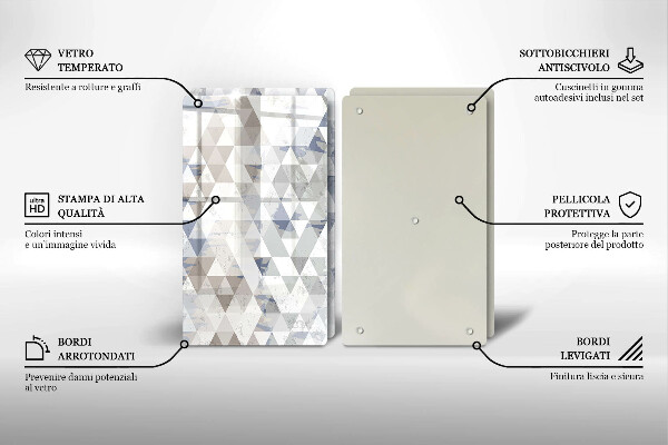 Tocător de bucătărie Model de triunghiuri