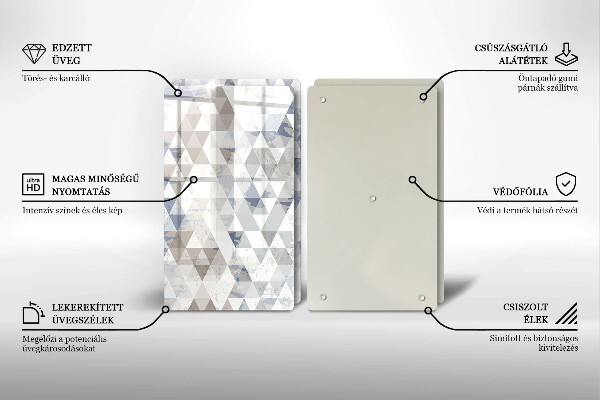 Tocător de bucătărie Model de triunghiuri