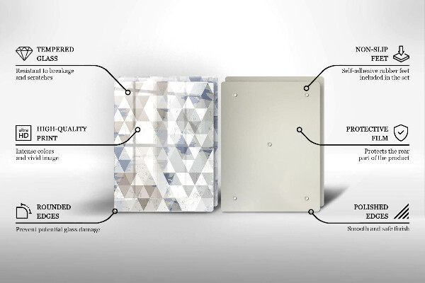 Tocător de bucătărie Model de triunghiuri