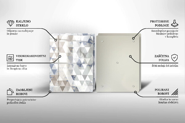 Tocător de bucătărie Model de triunghiuri