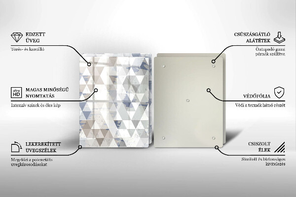 Tocător de bucătărie Model de triunghiuri