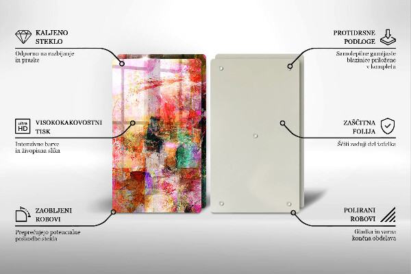 Tocător de bucătărie Abstracția vopselei